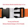 2 Pack Suitcase Belts, Adjustable Luggage Straps, Bright Colors Travel Packing Straps with Quick Release Buckle (Orange) view 4