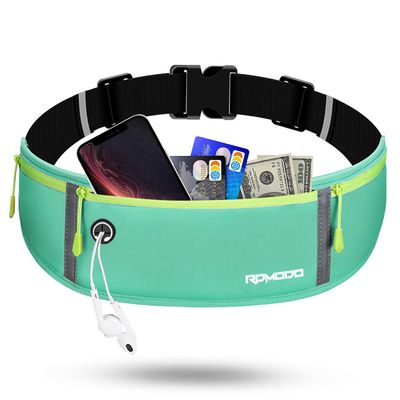 RDMODO Running Belt for Women, Fanny Pack for Men, Flip Belt Waist Bag Large Capacity Water Resistance Light Weight Adjustable Runners Belts Running Pouch for Phone iPhone Samsung Under 7.5 Inches