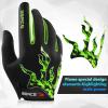 BEACE Gloves for Cycling Bike Biking with Touch Screen-Full Finger Mountain Bike Workout Road Gloves with Anti-Slip Silicone Palm for Men Women (Green, S) view 2