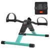 Folding Pedal Exerciser Mini Exercise Bike Portable Foot Peddler Desk Bike Arm and Leg Peddler Machine with LCD Monitor(Green) view 1