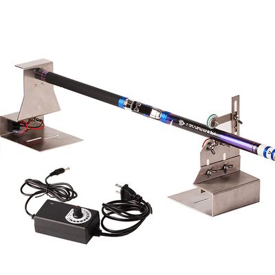 DIY Lure Rod Gluing Machine, Electric Rotating Fishing Rod Making Winding Machine Fishing Rod Modification Repair Tool Adjustable
