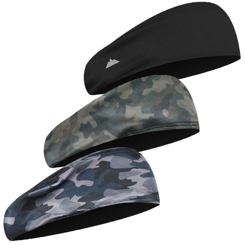 Tough Outfitters Headband for Men - Mens Headbands - Working Out Sports Performance Head Bands - Athletic Cycling Running Sweat Band, Football Headbands - Sweat Bands Men/Women