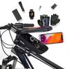WILD MAN 1L Quick Release Waterproof Bike Front Frame Bag Phone Holder with Touch Screen Top for Mountain Road Bike MTB Cycling (XS2, Black) view 4