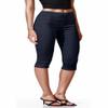 Hybrid & Company Womens Super Comfy Stretch Pull On Millennium Twill Capri Shorts KQ44972 Denim M view 2