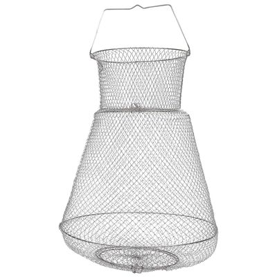BESPORTBLE Basket Fishing Net Mesh Fish Foldable Collapsible Fish Cage Stainless Steel Fishing Basket for Crawfish Crab Smelt Minnows Shrimps Lobsters Fishing Net