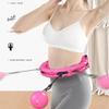 Intelligently Weighted Hula Hoop, Adult Fitness Hoop, Beginners and Children Will not Fall, Adjustable Size with 360-degree Automatic Rotating Ball Sports Hoop/red/L view 2