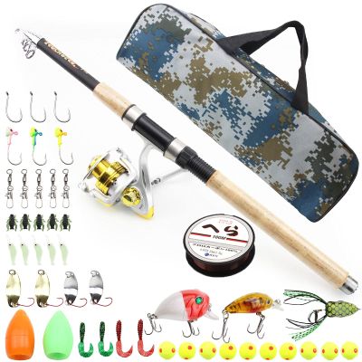 H/A 2.1m Rotating Fishing Rod Reel Set, Beginner Fishing Set, Multi-Function Fishing Tackle Set with Bag, Fishing Rod and Reel Bait Fishing Line Combination Trout Fishing Rod Set ZYHYD (Size : 2.1m)