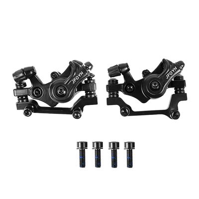 JFOYH Mechanical Disc Brake Set for MTB Road Bike Folding Bike and BMX with 160mm Rotor Mounting Adapter, Cycling Front and Rear Bicycle Bike Disc Brake Calipers-Black