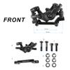 JFOYH Mechanical Disc Brake Set for MTB Road Bike Folding Bike and BMX with 160mm Rotor Mounting Adapter, Cycling Front and Rear Bicycle Bike Disc Brake Calipers-Black view 3