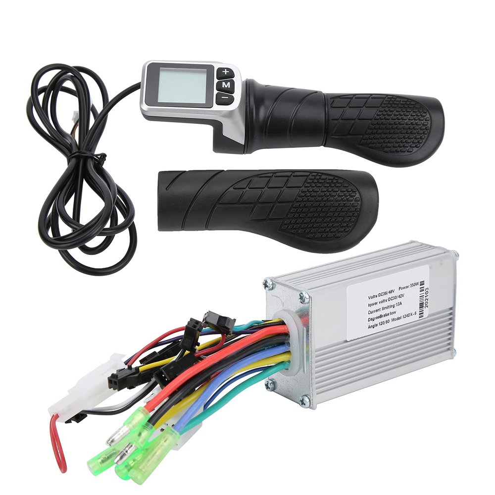 36V/48V 350W Motor Brushless Speed Controller with 124DX Half Throttle Grip & LCD Display for Electric Electric Scooter