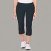 PGA Tour Women's Woven Capri Pant, Black Iris, 10 view 3