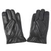 YISEVEN Men's Touchscreen Sheepskin Winter Leather Gloves Flat Design Fleece Fur Lined Luxury Plain Stylish Soft Hand Warm Fur Heated Lining Dress Driving Motorcycle Work Gifts, Black 8.5"/S view 3