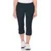 PGA Tour Women's Woven Capri Pant, Black Iris, 6 view 1