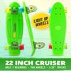 Deleven 22" Skateboard with Bright LED Wheels, Skate Tool, ABEC 7 Bearings - for Kids Beginners Adults view 2