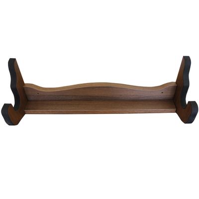 Rush Creek Creations | Indoor 1-Gun Rack for Wall for Shooting Rifles and Airsoft Shotguns, Single Gun Storage for Real Guns/Firearms, Dark Walnut