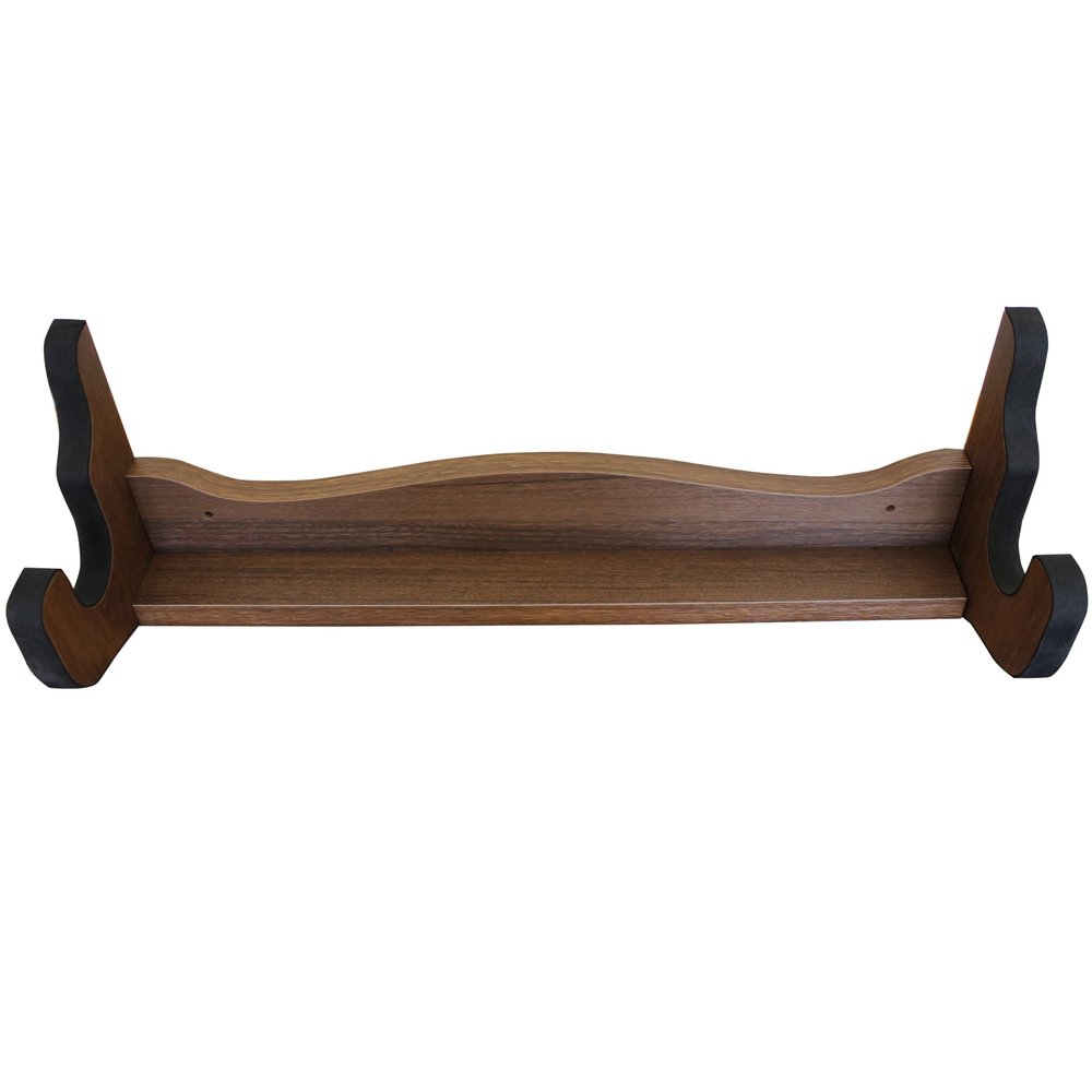 Rush Creek Creations | Indoor 1-Gun Rack for Wall for Shooting Rifles and Airsoft Shotguns, Single Gun Storage for Real Guns/Firearms, Dark Walnut