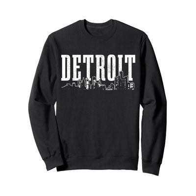 Detroit Skyline Pride Vintage Detroit Michigan Sweatshirt
