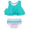 RuffleButts Girls UPF50+ Sun Protection Flounce Bikini Two Piece Swimsuit - Mermaid, 12-18m view 1