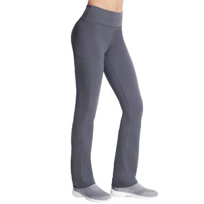 Skechers Women's Size Go Walk High Waisted Pant Joy  4-Way Stretch, Moisture-Wicking, Layered Waistband, Charcoal Grey, Medium Tall