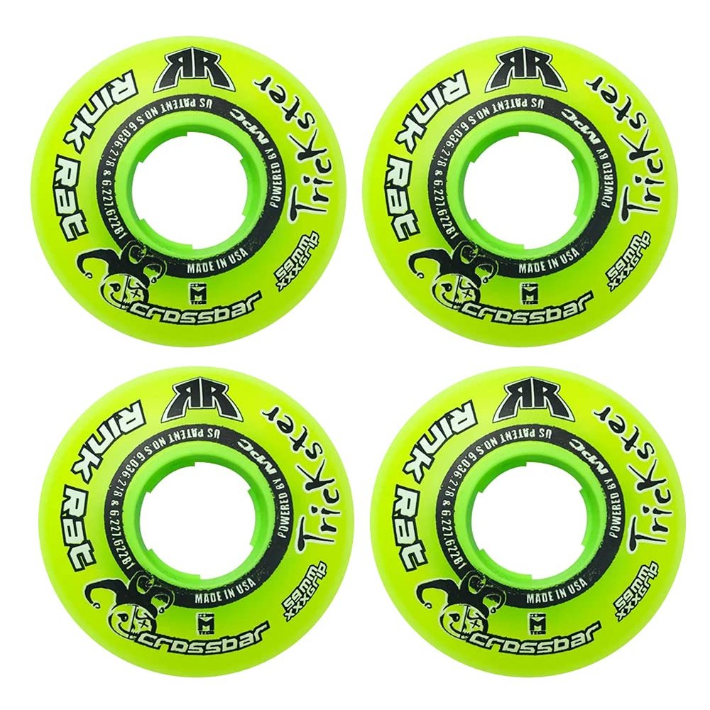 Rink Rat Wheels 59mm 76A Trickster XXX 4-Pack Inline Indoor Roller Hockey