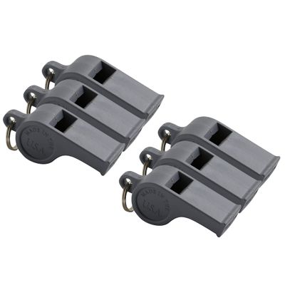 American Whistle Corporation American - Personal Safety Whistles - 6 Pack (Grey)
