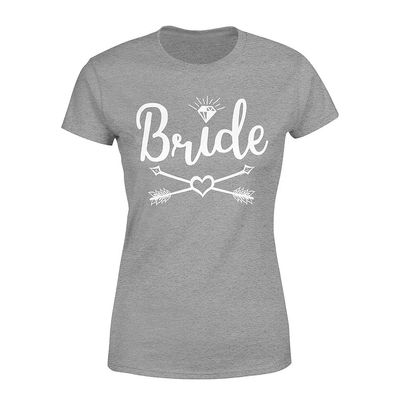 Bride and Bride Tribe Bachelorette Bridal Party Gear Women Wedding T-Shirt Sport Grey