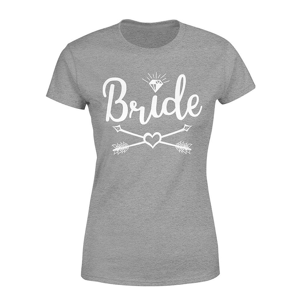 Bride and Bride Tribe Bachelorette Bridal Party Gear Women Wedding T-Shirt Sport Grey