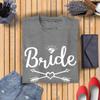 Bride and Bride Tribe Bachelorette Bridal Party Gear Women Wedding T-Shirt Sport Grey view 3