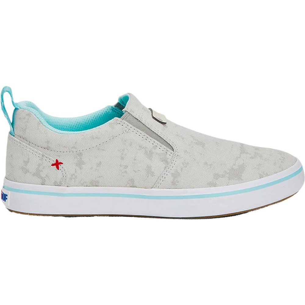 XTRATUF Women's Sharkbyte Durable Water-Resistant Breathable Slip-Resistant Fishing Eco Deck Shoes, Grey, 6