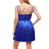 City Studio Womens Juniors Pleated Mini Party Dress Blue 0 view 2