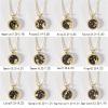 2Pcs Card Packaging 12 Constellation Moon Pendant Necklace Zodiac Horoscope Astrology Coin Chain Necklace Delicate Day Night Choker Necklaces for Women Teens Couple Friendship Jewelry Gift(Gemini) view 3