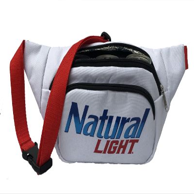 Natural Light Fanny Pack Cooler, Insulated Fanny Pack for Beer and Beverages, Portable Cooler for Outdoors, Camping and Parties
