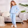 Arshiner Kids 2 Piece Outfits Girls Cute Pullover Sweatshirts Soft Casual Winter Fall Blue Size 7-8Y view 2