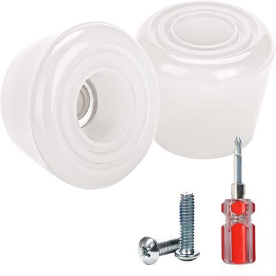 Nezylaf 2 Pcs Roller Skate Toe Stoppers Brake Block Shoes Holder with Screw Arbor with Nuts Mini Wrench, Double-Row Roller Skating Brake Jam Plugs