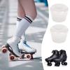 Nezylaf 2 Pcs Roller Skate Toe Stoppers Brake Block Shoes Holder with Screw Arbor with Nuts Mini Wrench, Double-Row Roller Skating Brake Jam Plugs view 2