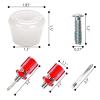 Nezylaf 2 Pcs Roller Skate Toe Stoppers Brake Block Shoes Holder with Screw Arbor with Nuts Mini Wrench, Double-Row Roller Skating Brake Jam Plugs view 3