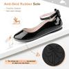 Bigwow Girls Black Dress Shoes Ballet Flats Mary Jane Princess Shoes for School Uniform Church Wedding with Ankle Strap Big Kids Size 5 view 4