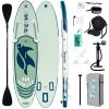 FunWater Inflatable Stand Up Paddle Board Ultra-Light Inflatable SUP Board Paddle Blow up Paddle Boards for Adults with SUP Advanced Accessories, Double-Ended Paddle, Seat, Pump, Backpack, Leash view 1