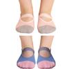 Aprilaugust Non Skid Grip Cotton Socks for Kids, Perfect for Daily wear, Yoga, Dance, Barre, Ballet (Pink + Blue (2 pairs), XS (1~3 yrs)) view 1