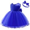 0-6 Years Baby Girls Pageant Lace Dresses Toddler Formal Dress with Headwear 18M 24M Royal Blue 90 view 3