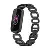 Compatible with Fitbit Luxe Band Adjustable Stainless Steel Parker Link Bracelet Replacement Wristbands Classy Dressy Straps for Luxe Accessories for Women(Black) view 1