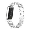 Compatible with Fitbit Luxe Band Adjustable Stainless Steel Parker Link Bracelet Replacement Wristbands Classy Dressy Straps for Luxe Accessories for Women(Silver) view 3
