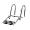 JLXJ 4 Step Telescoping Ladde for Swimming Pool/Deck/Boat, Foldable Marine Swim Rear Entry Pontoon Ladders with Handrail, Stainless view 1