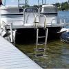 JLXJ 4 Step Telescoping Ladde for Swimming Pool/Deck/Boat, Foldable Marine Swim Rear Entry Pontoon Ladders with Handrail, Stainless view 2