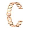 Stainless Steel Bands Compatible for Fitbit Luxe, Dressy Fancy Cowboy Chain Metal Bracelet for Luxe Accessories, Women Man (RoseGold) view 3