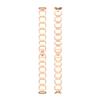 Stainless Steel Bands Compatible for Fitbit Luxe, Dressy Fancy Cowboy Chain Metal Bracelet for Luxe Accessories, Women Man (RoseGold) view 4