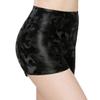 ALWAYS Women's Faux Leather Shorts - High Waisted Stretch Sexy Bodycon Short Hot Pants Animal Print Black Medium view 1