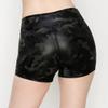 ALWAYS Women's Faux Leather Shorts - High Waisted Stretch Sexy Bodycon Short Hot Pants Animal Print Black Medium view 4