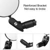 2 Pack Bicycle Rearview Mirror Bike Bar End Mirror Adjustable Bending Handlebar Bike Mirror Rotatable HD Bike Wide Angle Acrylic Convex Mirrors for Mountain Road Bicycle Moped Cycling view 3