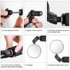 2 Pack Bicycle Rearview Mirror Bike Bar End Mirror Adjustable Bending Handlebar Bike Mirror Rotatable HD Bike Wide Angle Acrylic Convex Mirrors for Mountain Road Bicycle Moped Cycling view 4